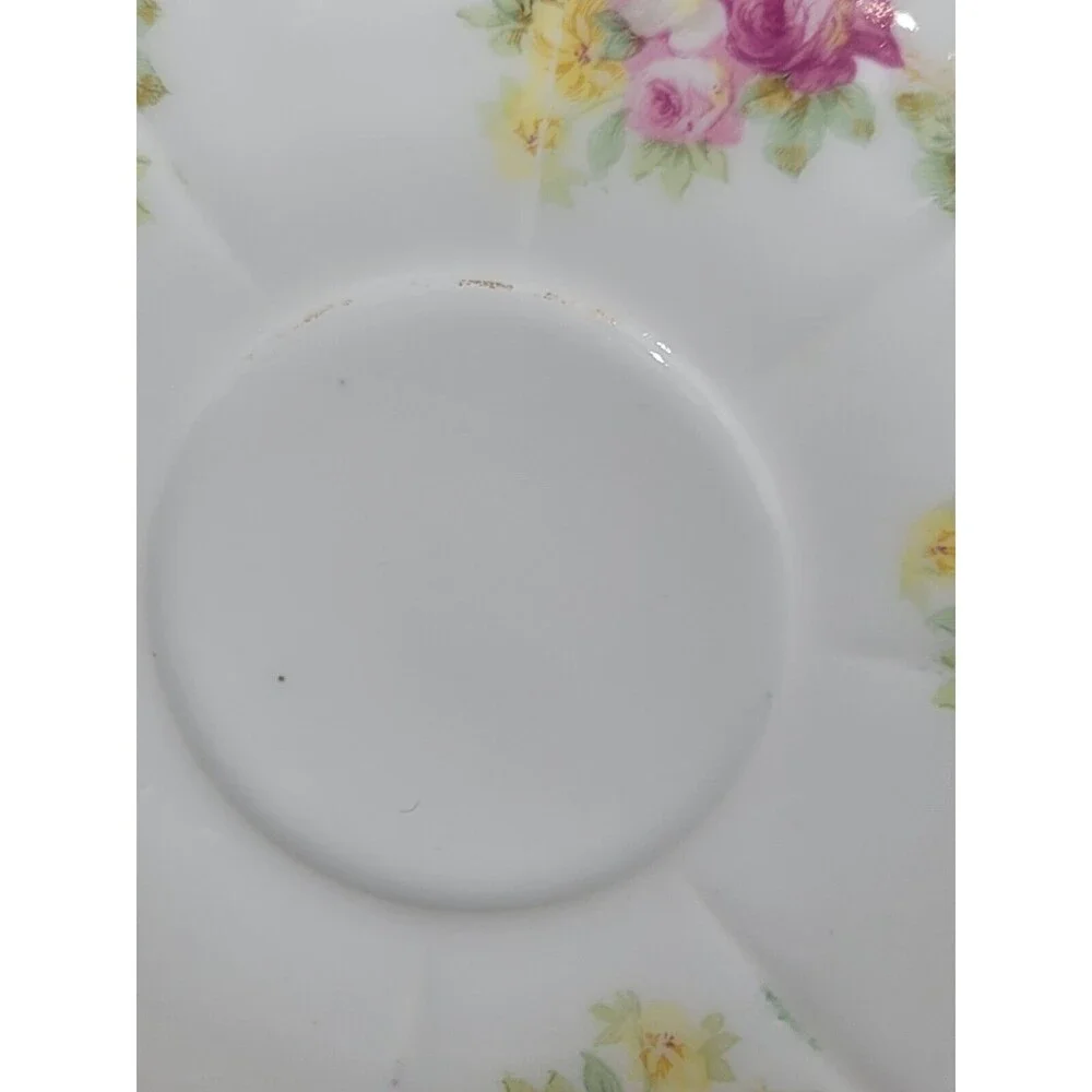 Antique Elite‎ France Higgins Seiter New York Floral Saucers 6 pc 1896-1920 Mark
